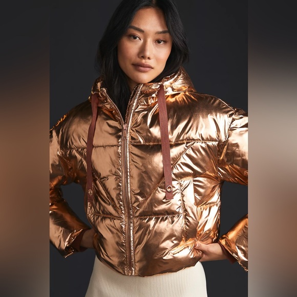 Avec Les FillesMetallic Puffer Jacket